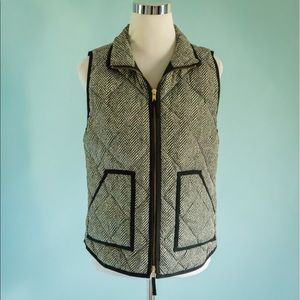 J Crew Sz Small Herringbone Puffer Vest